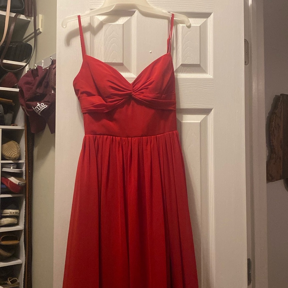Azazie Zeya Dress in Scarlet